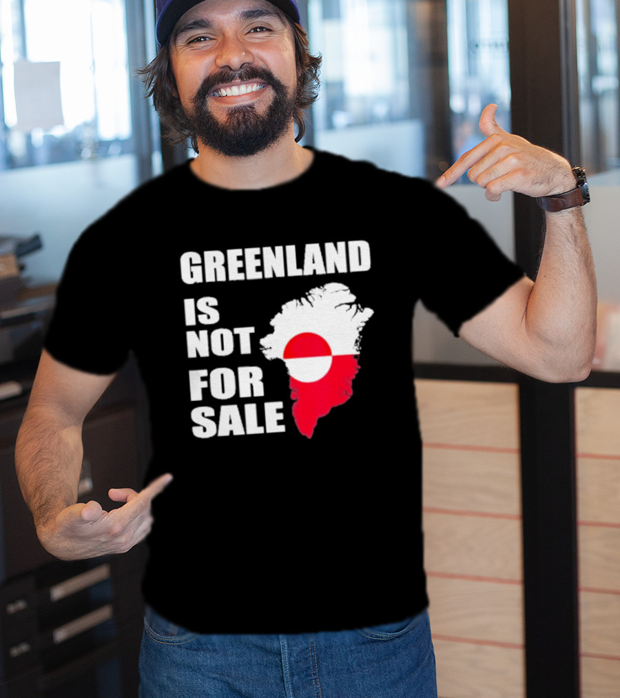 Greenland Is Not For Sale 2026 Map Red And White Flag T-Shirt