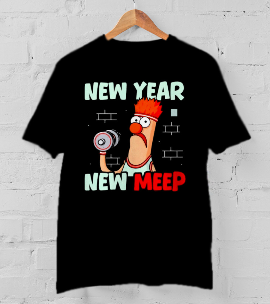 New Year New Meep Workout Motivation Cartoon T-Shirt