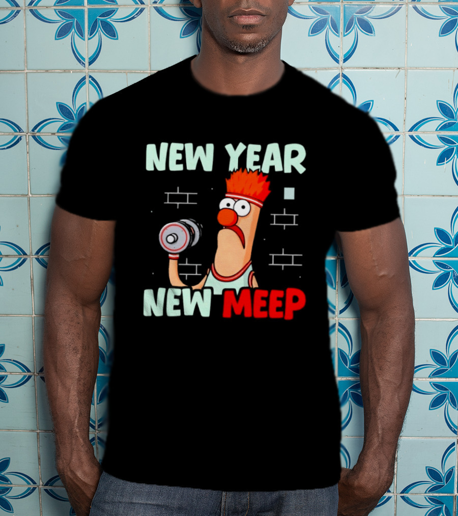 New Year New Meep Workout Motivation Cartoon T-Shirt
