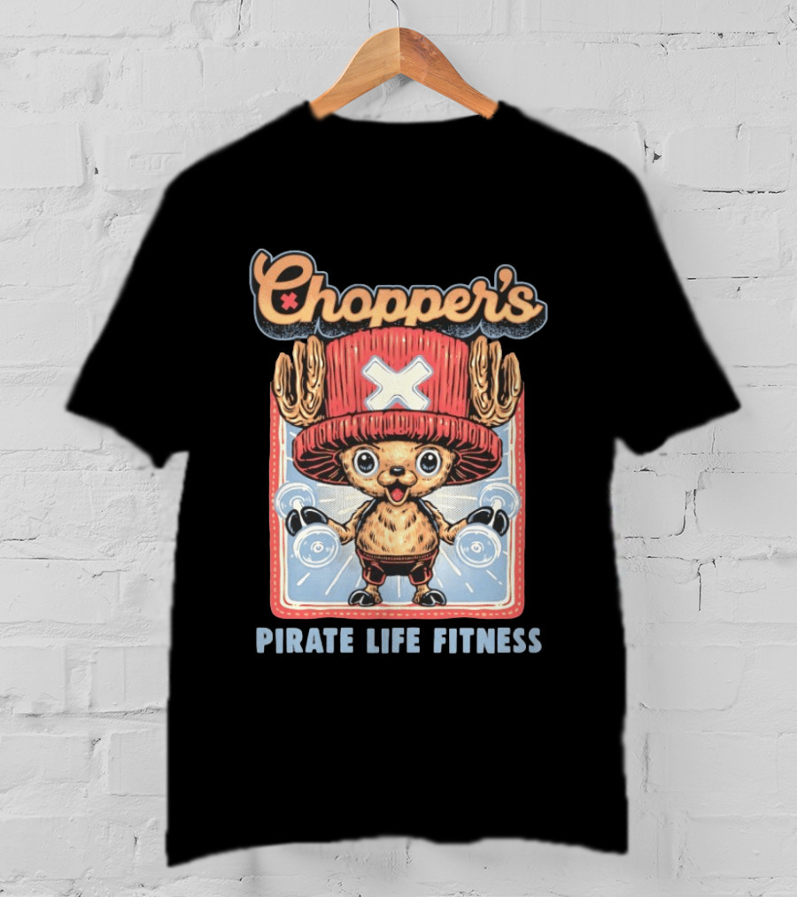 Chopper's Pirate Life Fitness Dumbbell Workout Anime T-Shirt