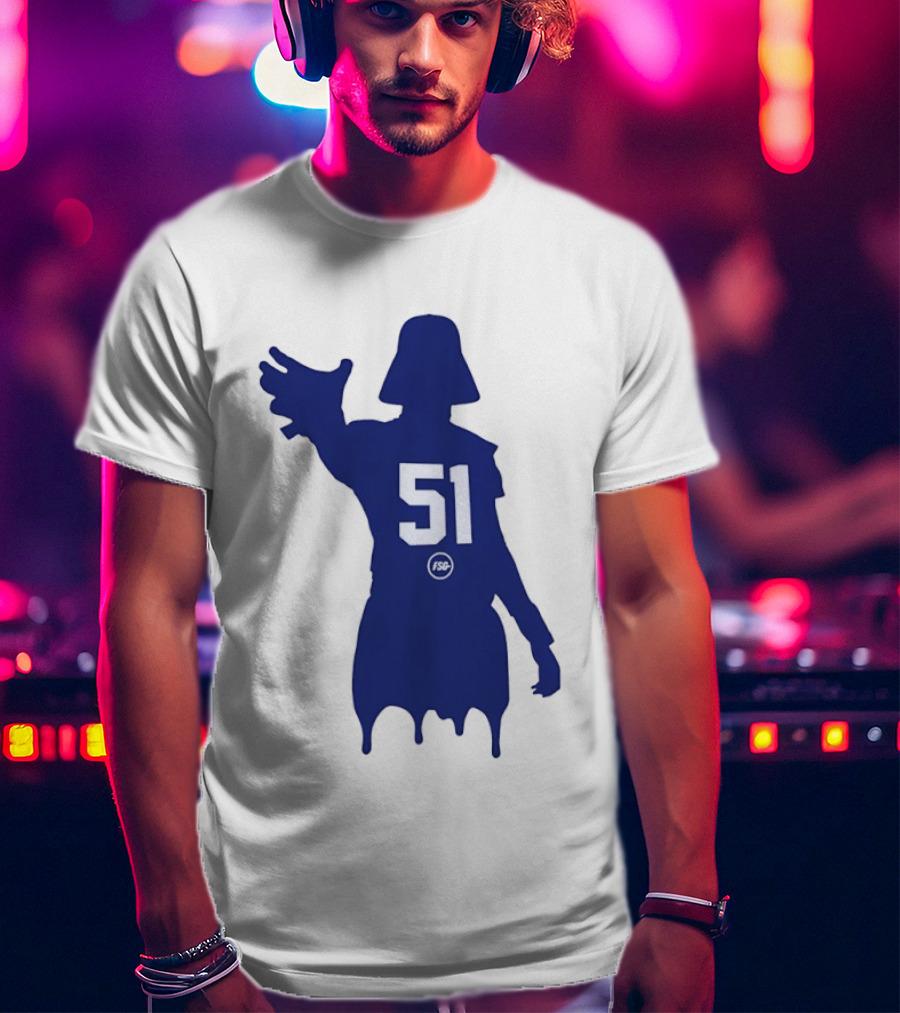 Darth Vader Silhouette Abdul Carter 51 New York Giants Football T-Shirt