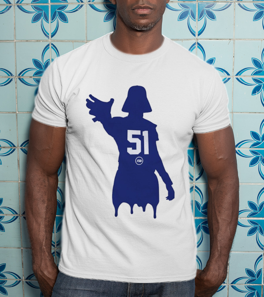 Darth Vader Silhouette Abdul Carter 51 New York Giants Football T-Shirt