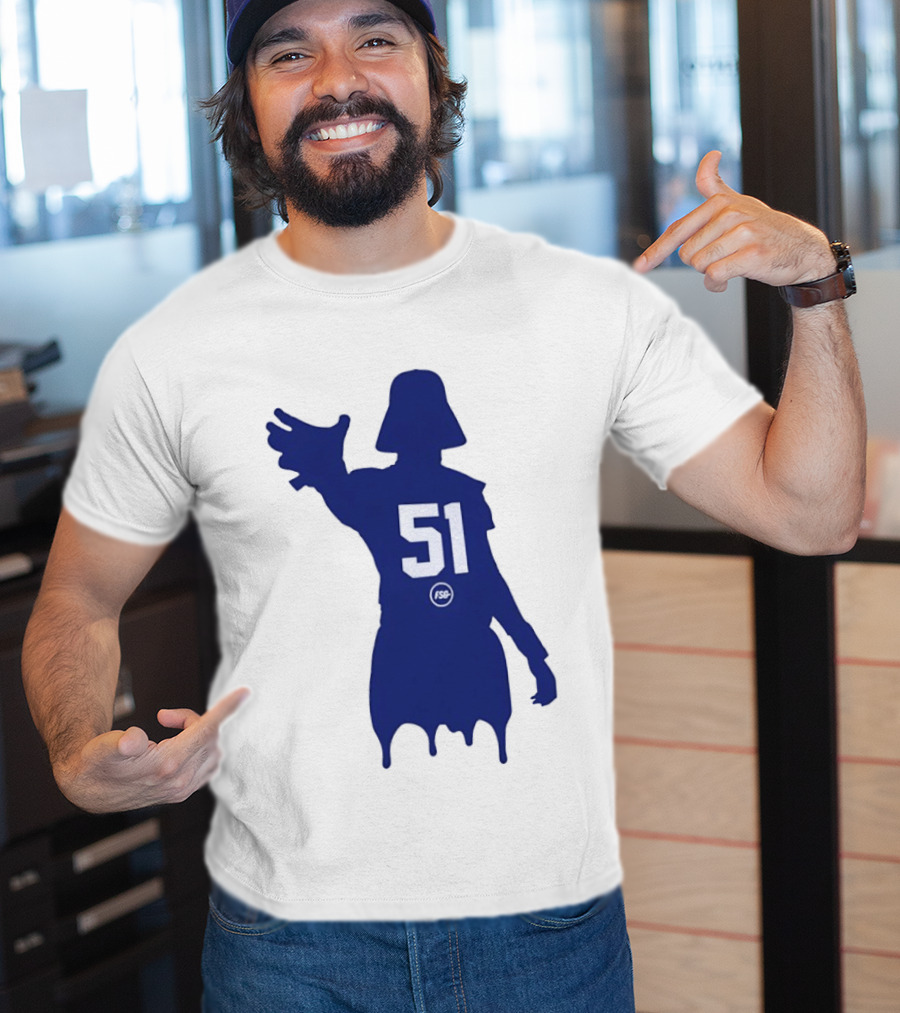 Darth Vader Silhouette Abdul Carter 51 New York Giants Football T-Shirt