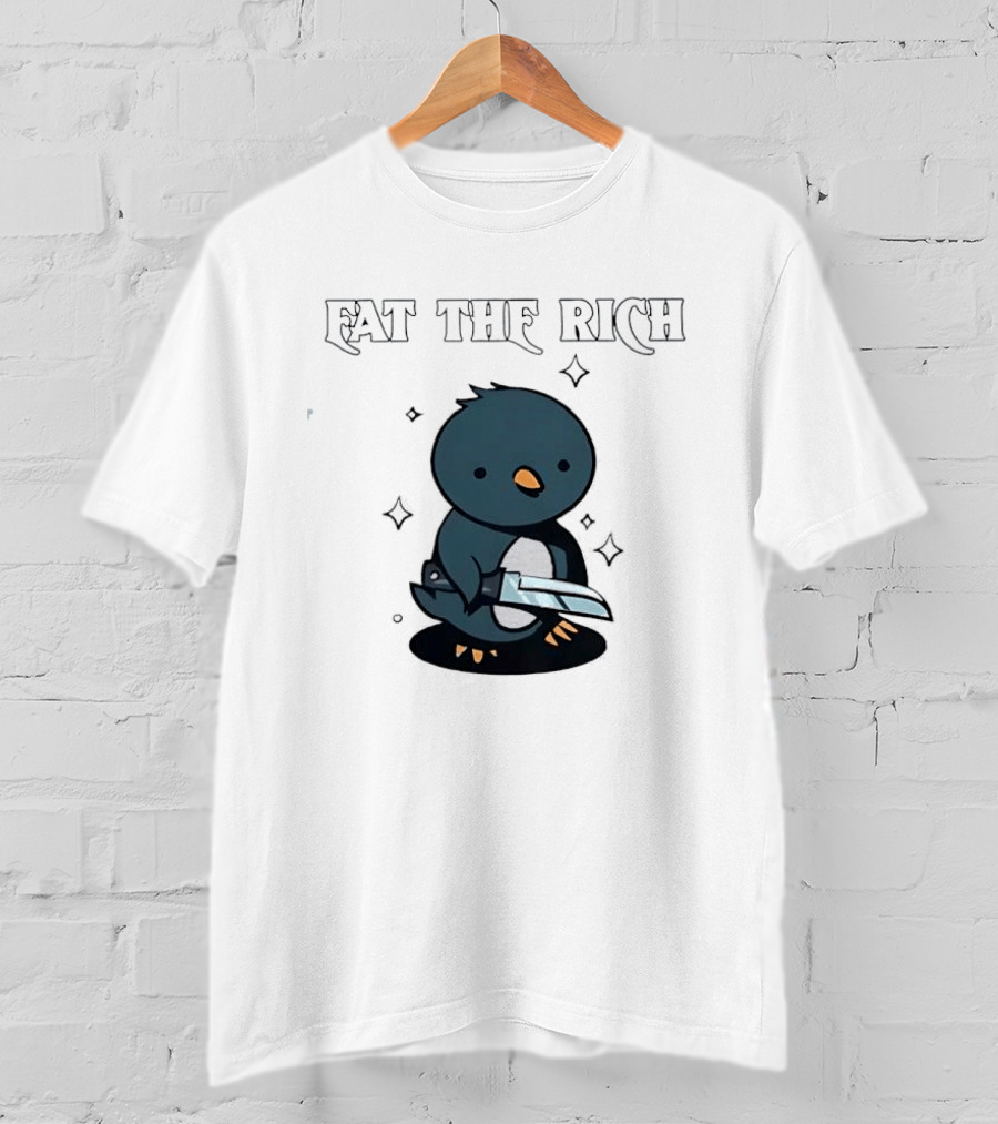 Eat The Rich Bird Meme Knife T-Shirt