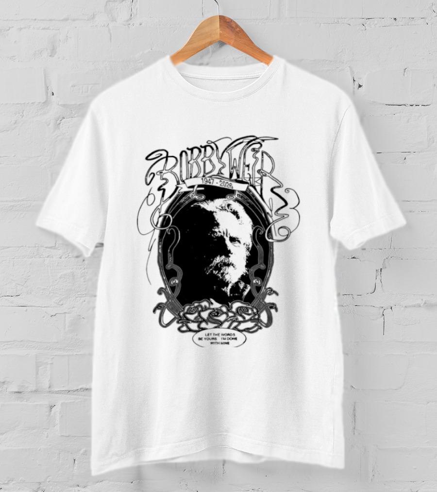 Bobby Weir Variant Psychedelic Face Black T-Shirt