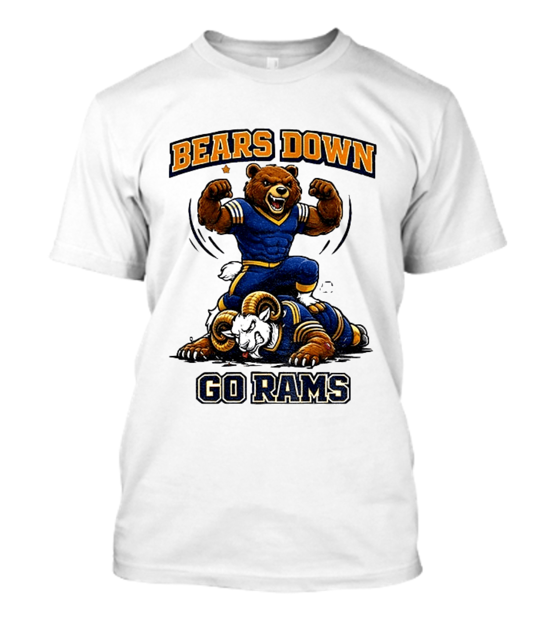 Bears Down Go Rams Los Angeles Rams Beat Chicago Bears Football 2026 T-Shirt