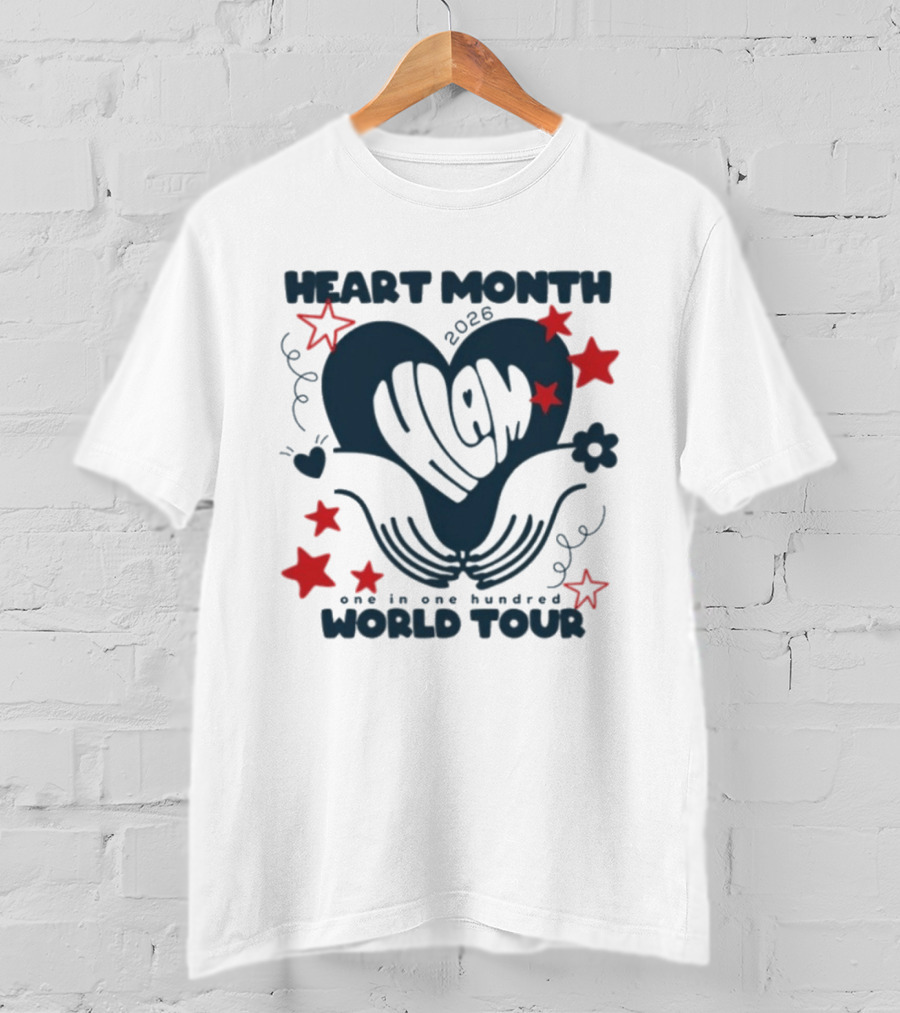 Heart Month 2026 HLAM Band One In One Hundred World Tour T-Shirt