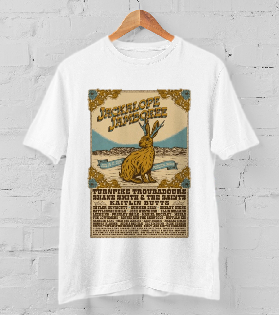 Jackalope Jamboree June 25 27 2026 Pendleton Oregon Festival Lineup Turnpike Troubadours Shane Smith Kaitlin Butts T-Shirt