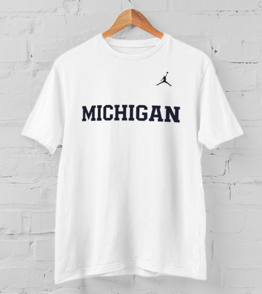 Jordan Michigan Wolverines Jumpman Wordmark T-Shirt