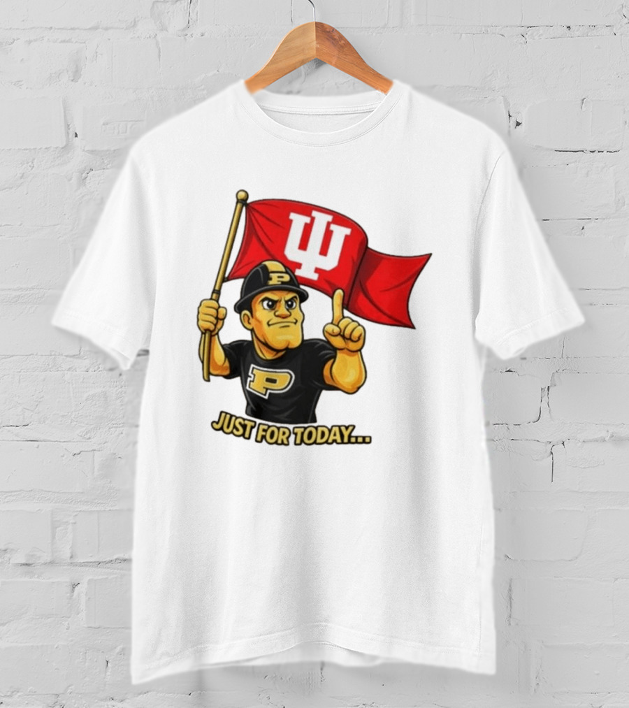 Purdue Pete Just For Today Indiana Hoosier Flag T-Shirt