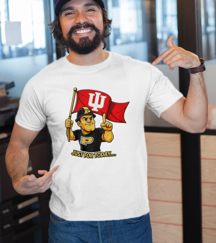 Purdue Pete Just For Today Indiana Hoosier Flag T-Shirt