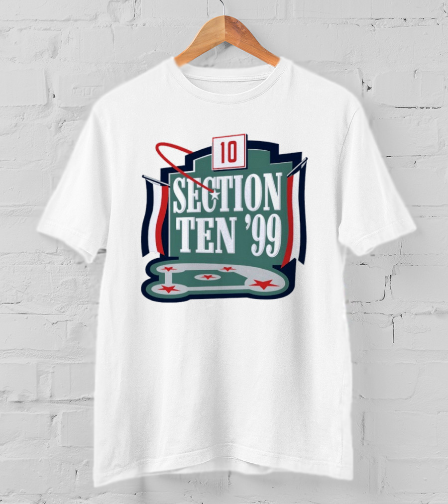 Section Ten 1999 Baseball Diamond Red White Blue Stars T-Shirt