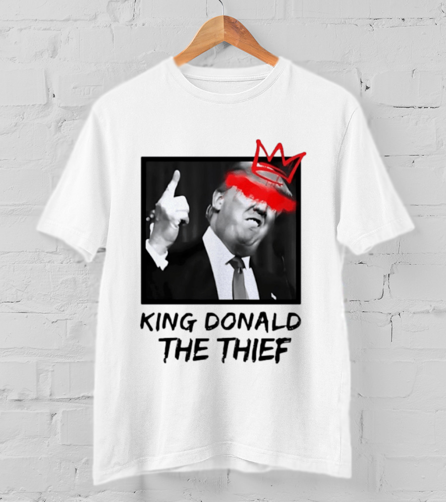 King Donald The Thief Red Crown Graffiti T-Shirt