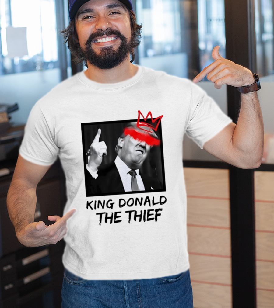 King Donald The Thief Red Crown Graffiti T-Shirt