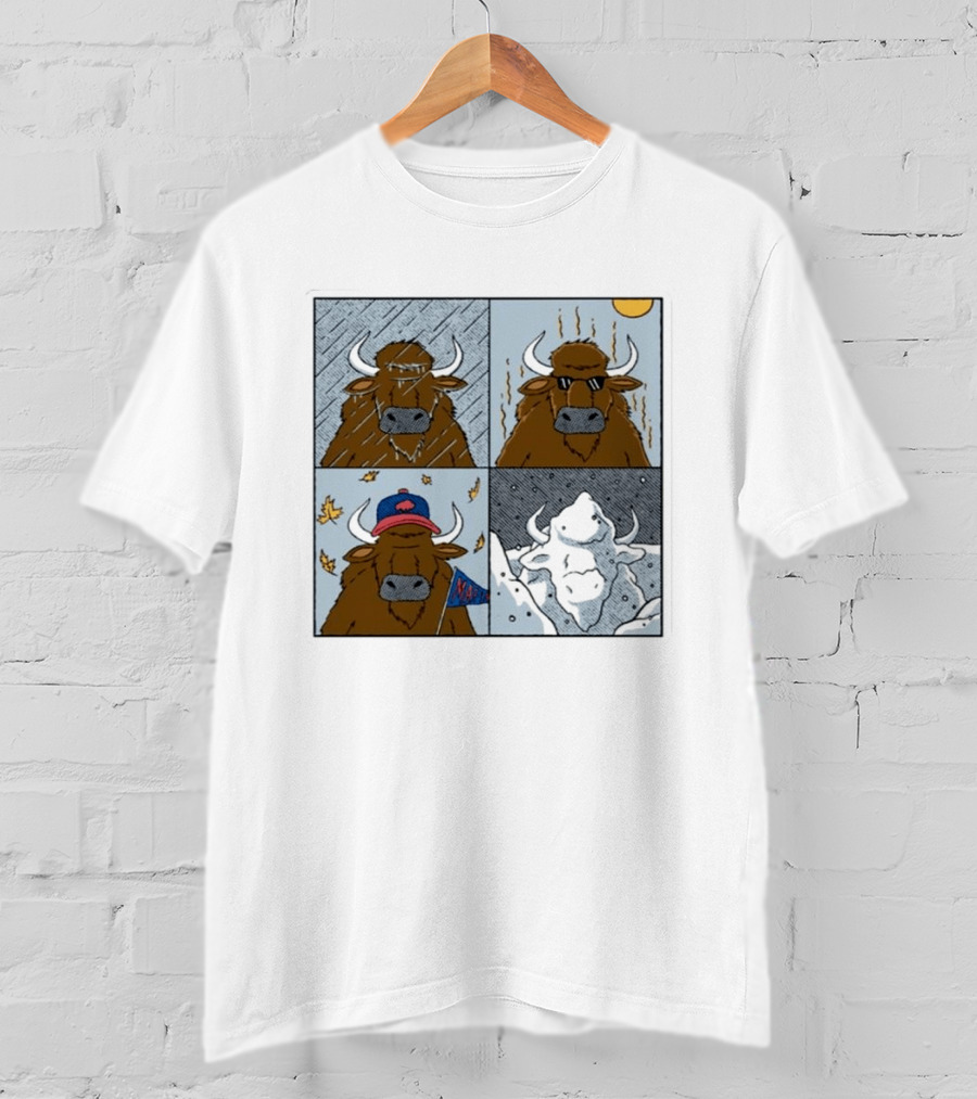 Buffalo Bills Seasons Buffalo Cartoon NFL Sports Fan T-Shirt