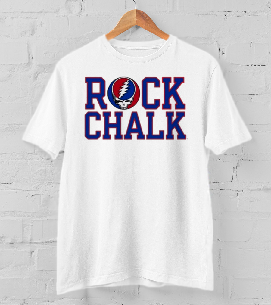 Kansas Rock Chalk Grateful Dead Steal Your Face Collaboration T-Shirt