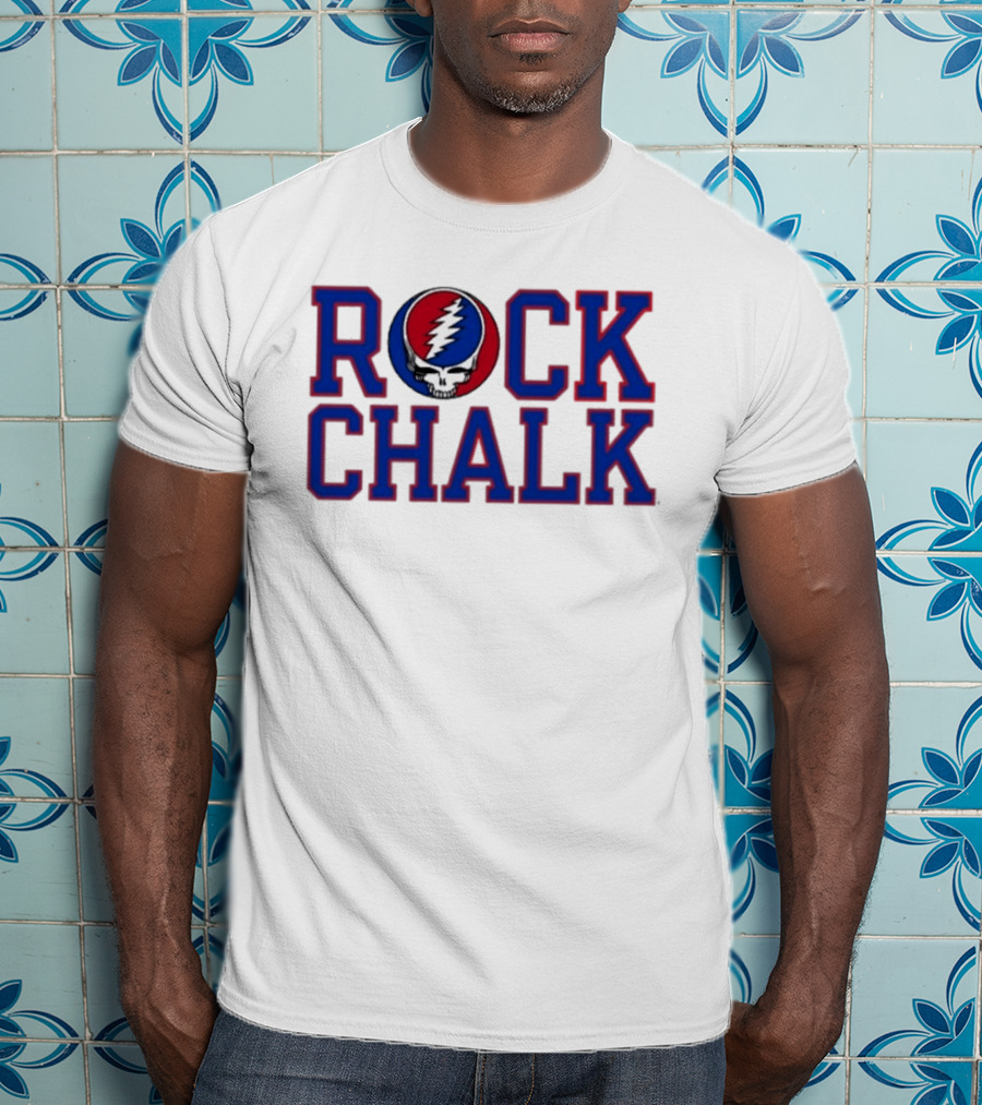 Kansas Rock Chalk Grateful Dead Steal Your Face Collaboration T-Shirt