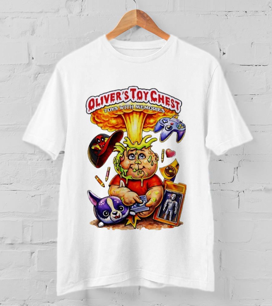 Oliver's Toy Chest Toys With Memories Cartoon Explosion Character Nostalgia T-Shirt