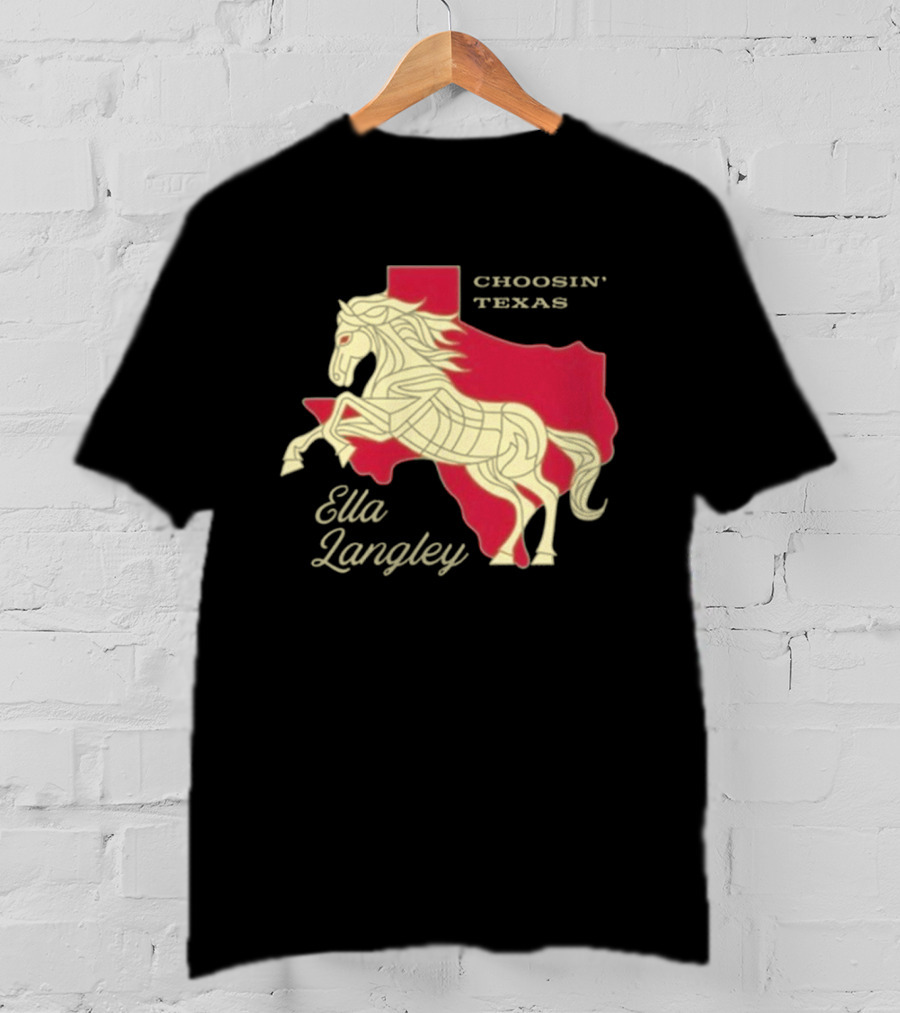 Ella Langley Choosin' Texas Tour 2026 Horse And Texas Map T-Shirt