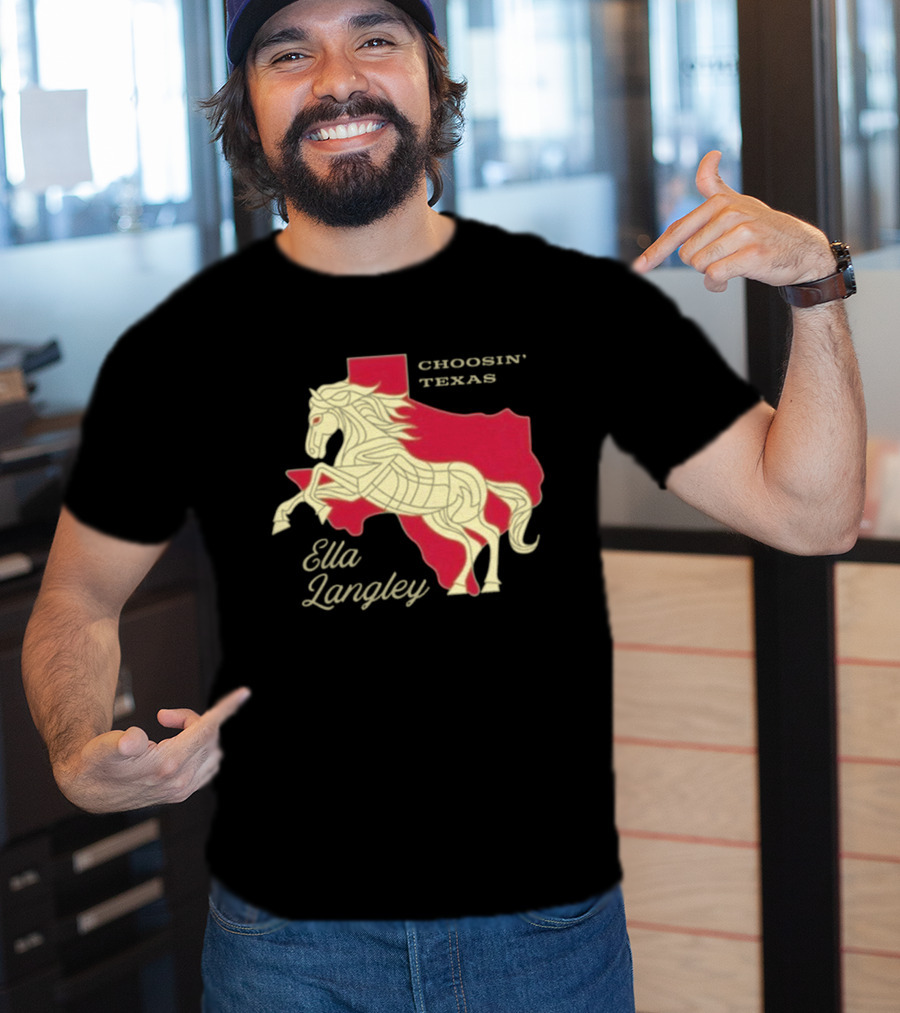 Ella Langley Choosin' Texas Tour 2026 Horse And Texas Map T-Shirt