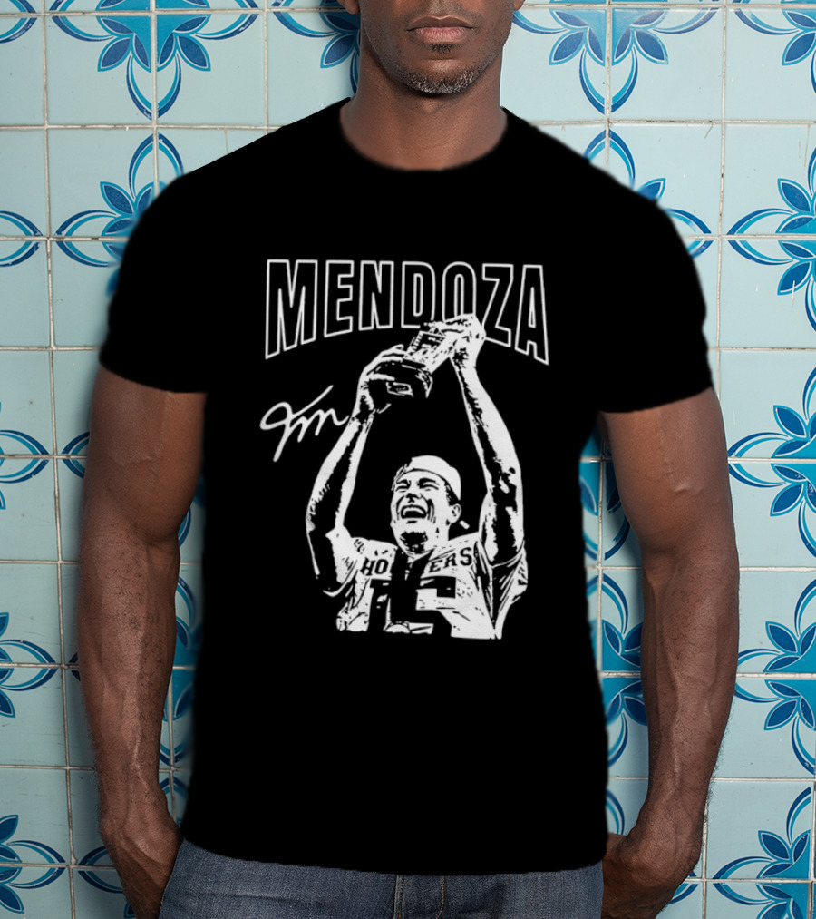 Mendoza Hoosiers Football Trophy Celebration T-Shirt