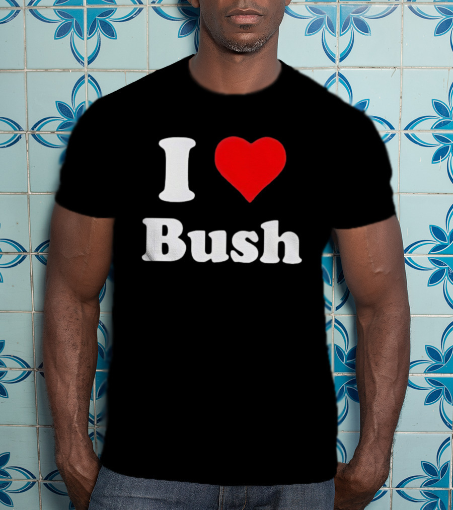 I Heart Bush Iconic Phrase Red Heart T-Shirt