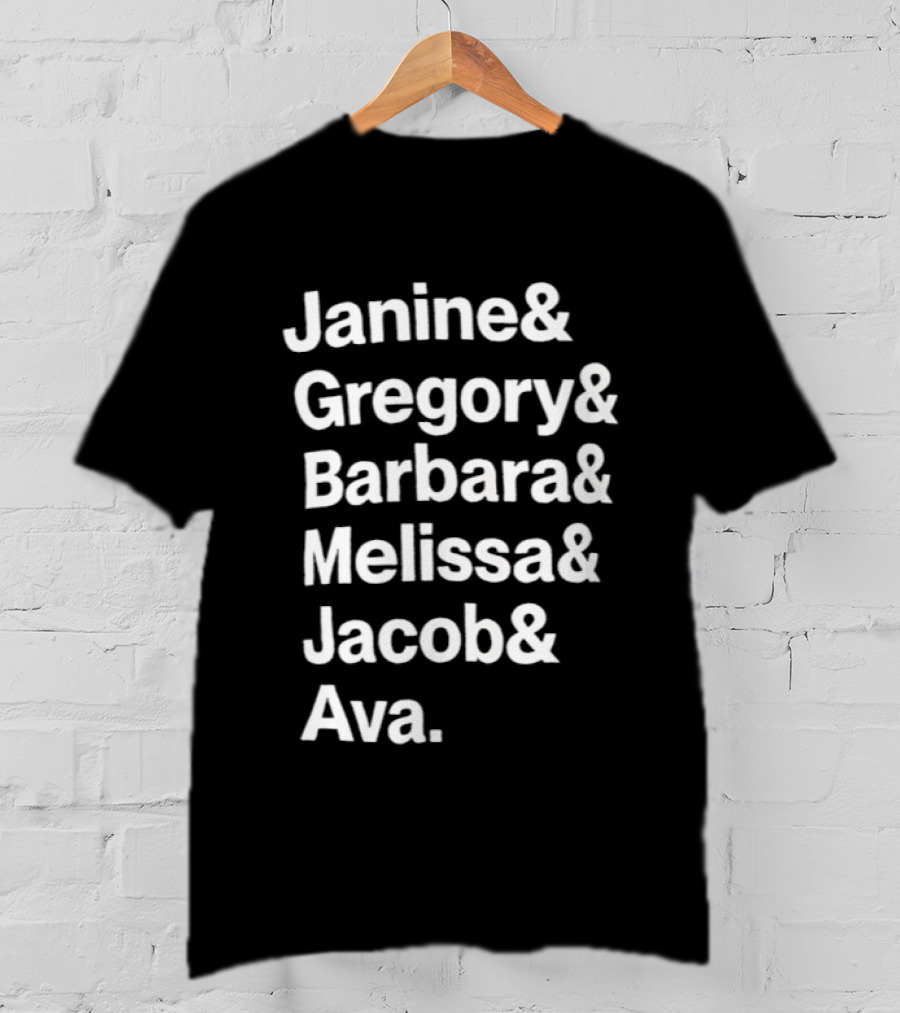Janine Gregory Barbara Melissa Jacob Ava Abbott Elementary Characters List T-Shirt