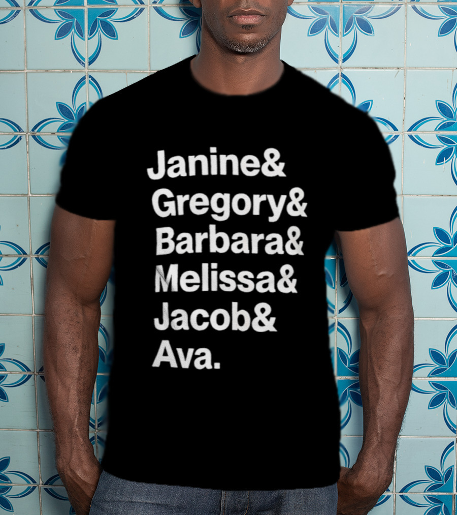 Janine Gregory Barbara Melissa Jacob Ava Abbott Elementary Characters List T-Shirt