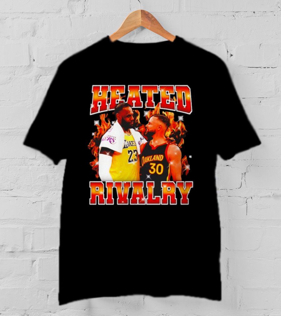 Heated Rivalry Lebron Lakers 23 Steph Oakland 30 T-Shirt