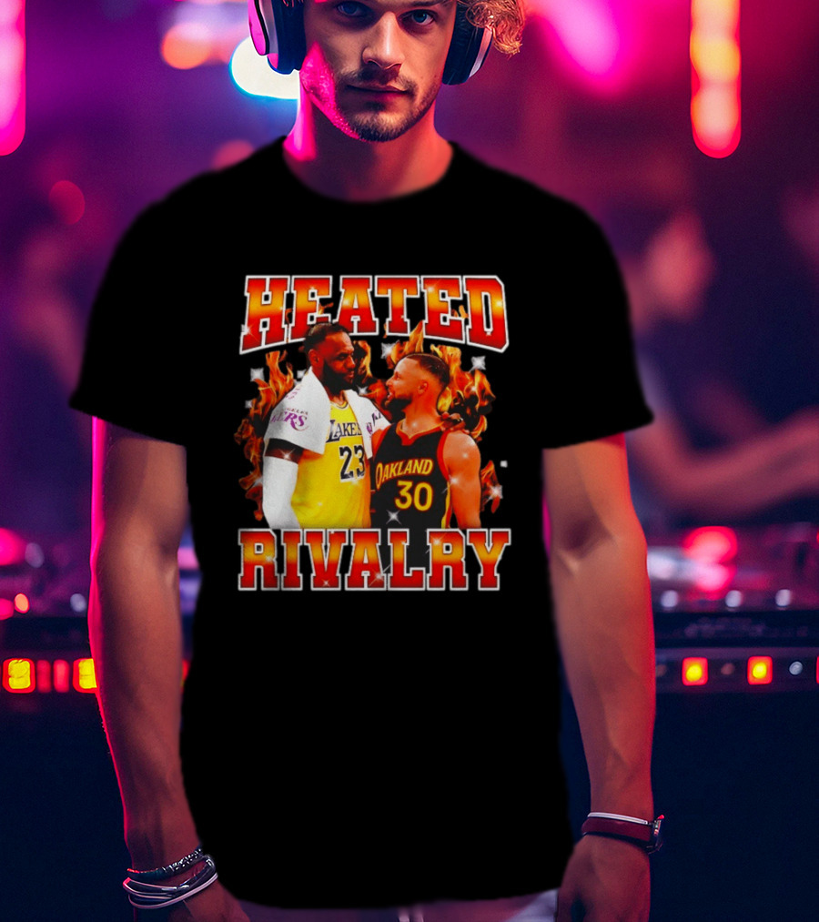 Heated Rivalry Lebron Lakers 23 Steph Oakland 30 T-Shirt