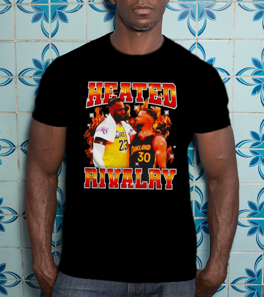 Heated Rivalry Lebron Lakers 23 Steph Oakland 30 T-Shirt