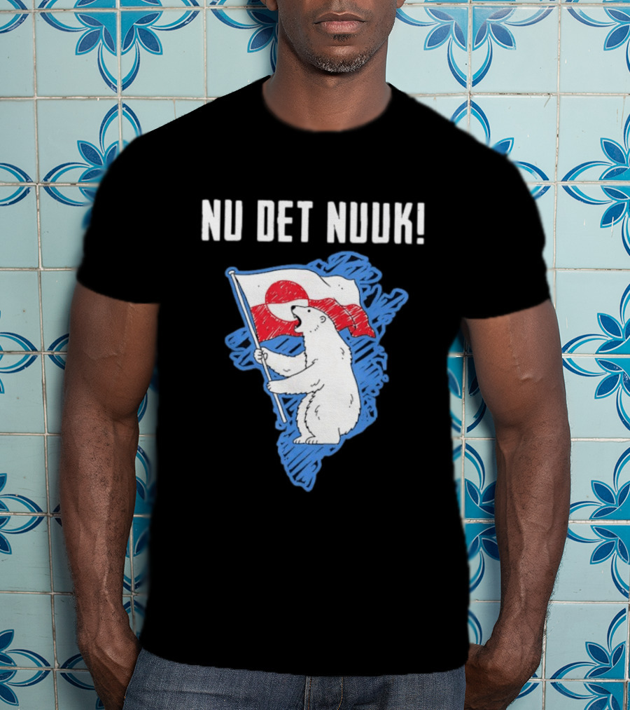 Nu Det Nuuk Greenland Polar Bear Flag T-Shirt