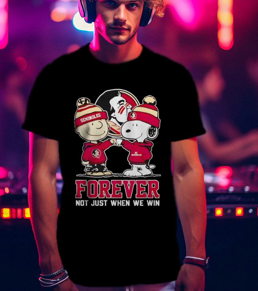Charlie Brown Snoopy Seminoles Forever Not Just When We Win T-Shirt