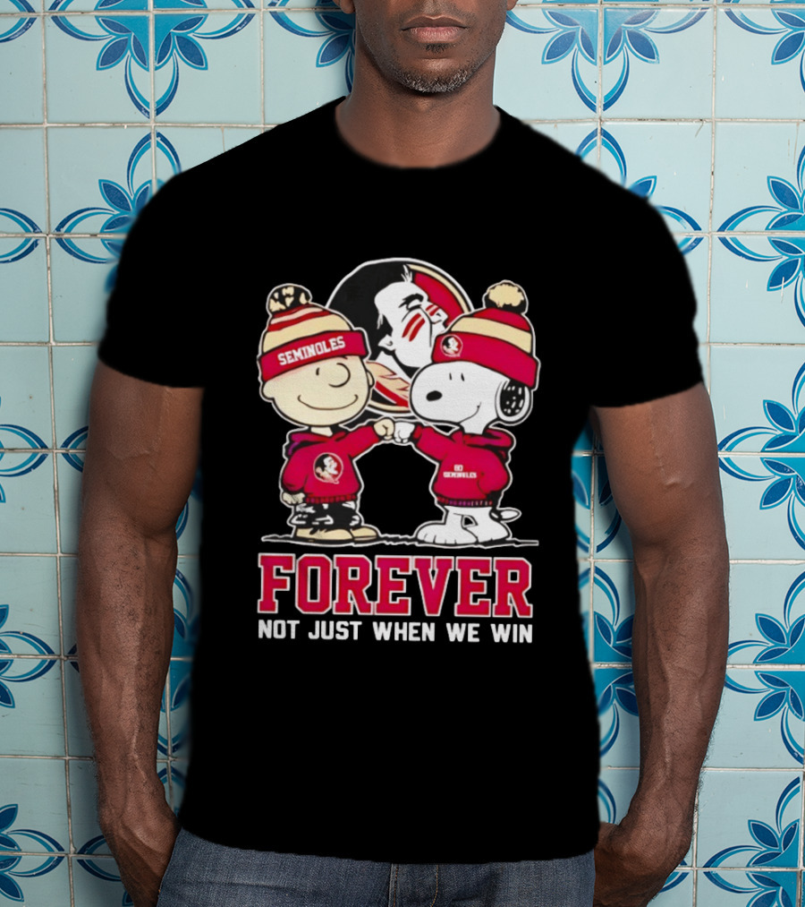 Charlie Brown Snoopy Seminoles Forever Not Just When We Win T-Shirt