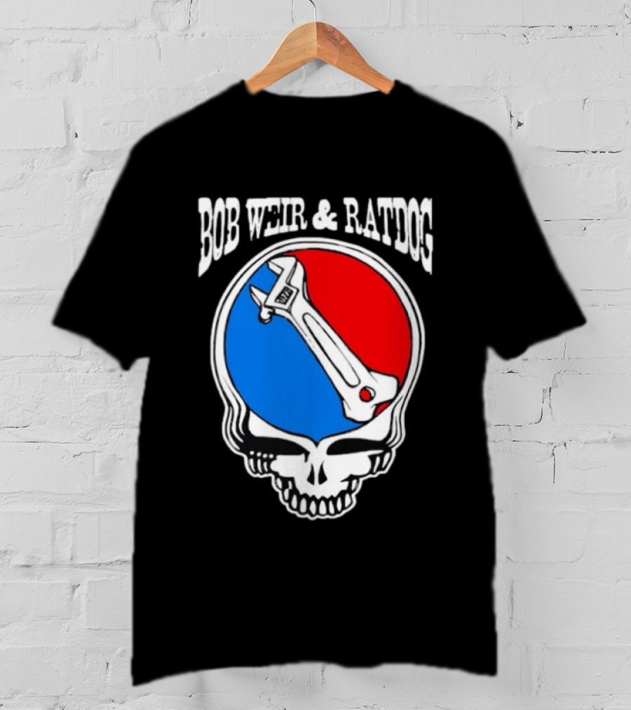 Bob Weir And Ratdog Skull Wrench Red Blue T-Shirt