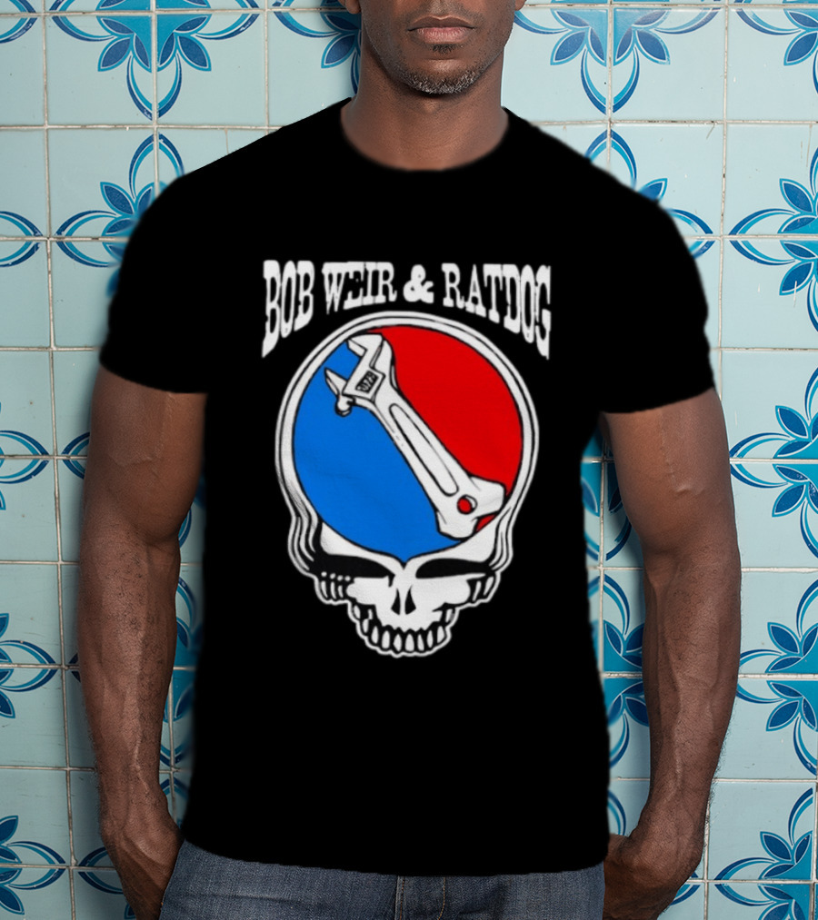 Bob Weir And Ratdog Skull Wrench Red Blue T-Shirt