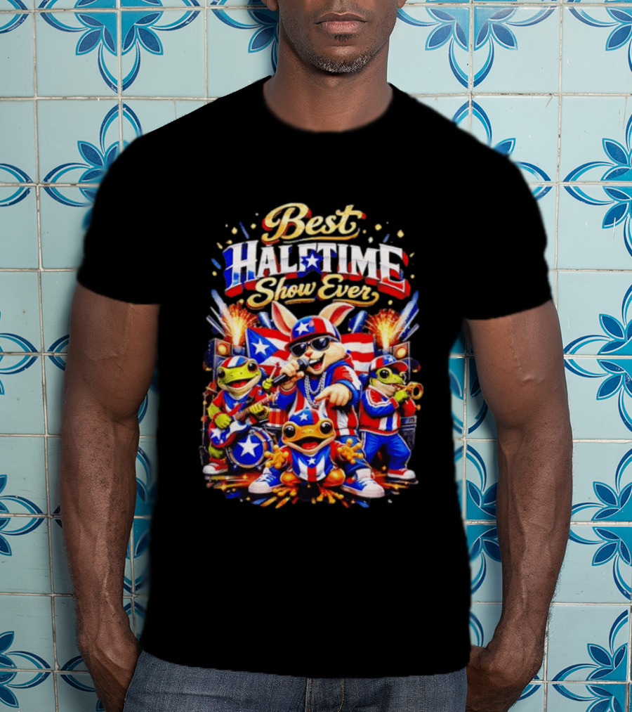 Best Halftime Show Ever Puerto Rico Frog Musicians Extravaganza T-Shirt