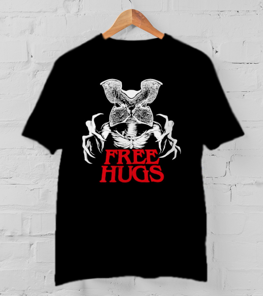Free Hugs Upside Down Stranger Things Demogorgon T-Shirt