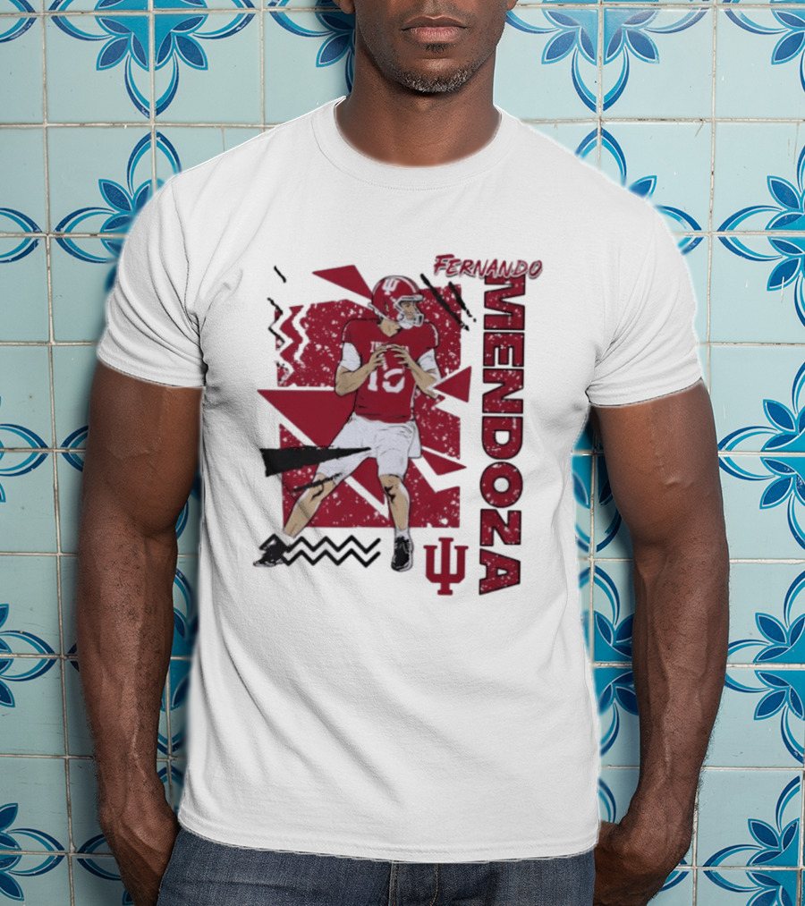 Indiana Football Fernando Mendoza Quarterback IU Sports Fan Gear T-Shirt