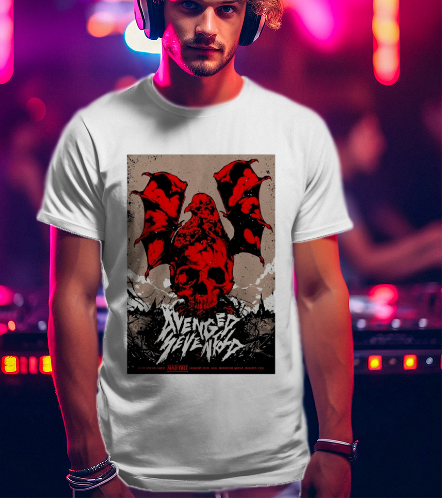 Avenged Sevenfold January 20 2026 Bogota Movistar Arena Mad Tree Special Guest T-Shirt
