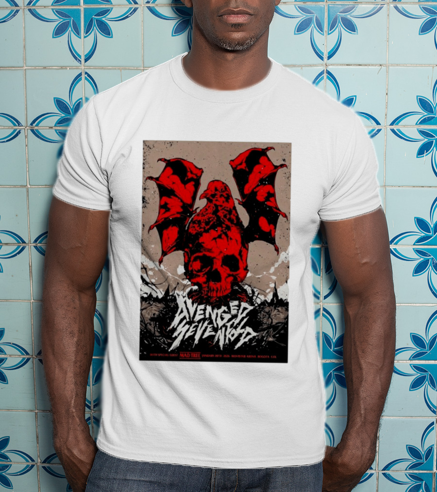 Avenged Sevenfold January 20 2026 Bogota Movistar Arena Mad Tree Special Guest T-Shirt