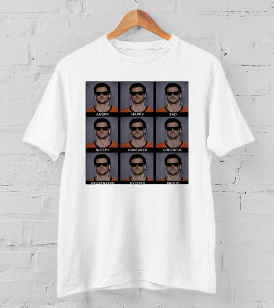 Jarrett Stidham Angry Happy Sad Sleepy Confused Cheerful Frustrated Excited Proud Emojis T-Shirt