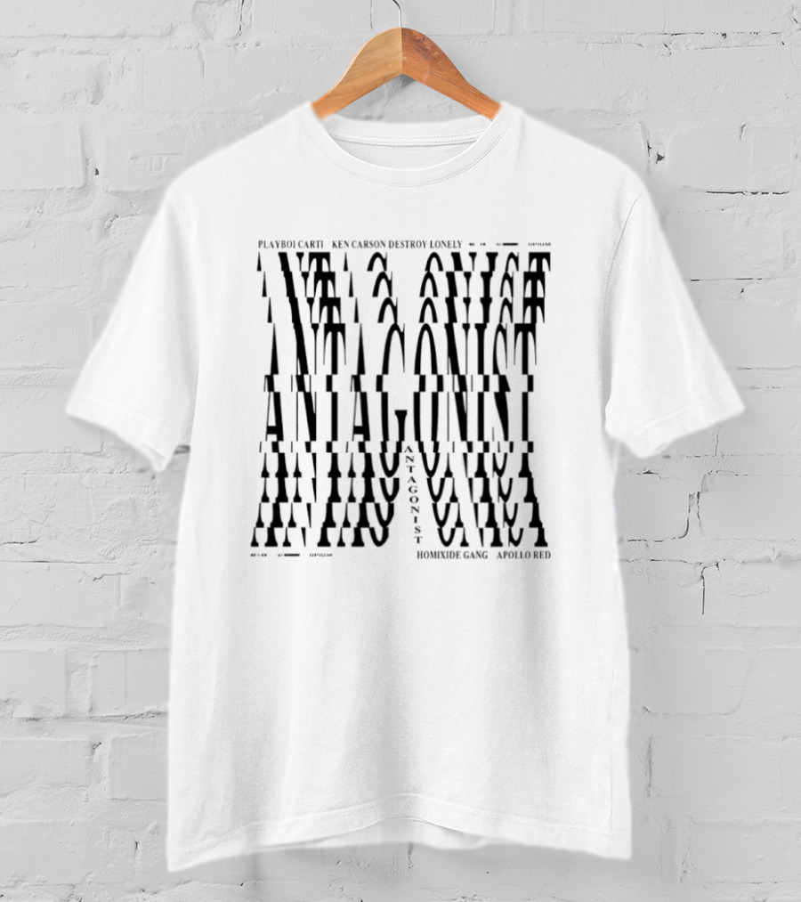 Playboi Carti Ken Carson Destroy Lonely Homixide Gang Apollo Red Antagonist Tour T-Shirt