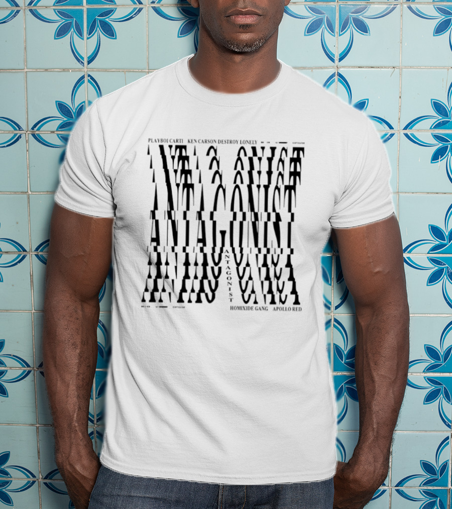 Playboi Carti Ken Carson Destroy Lonely Homixide Gang Apollo Red Antagonist Tour T-Shirt