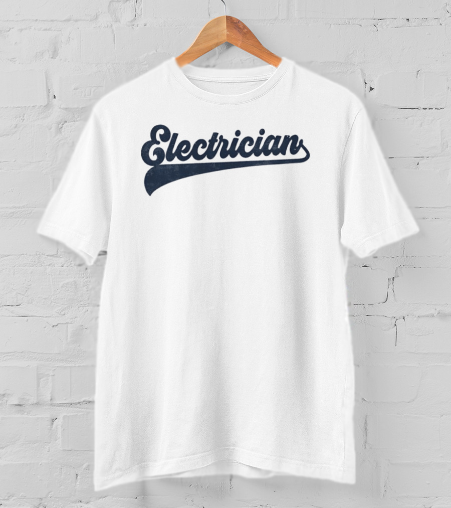 Electrician Script Font T-Shirt