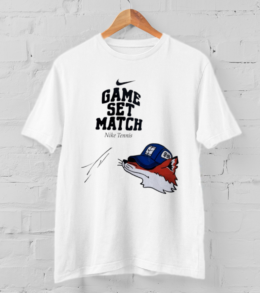 Nike Tennis Game Set Match Fox T-Shirt
