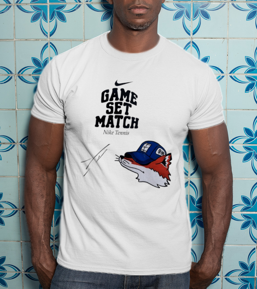 Nike Tennis Game Set Match Fox T-Shirt