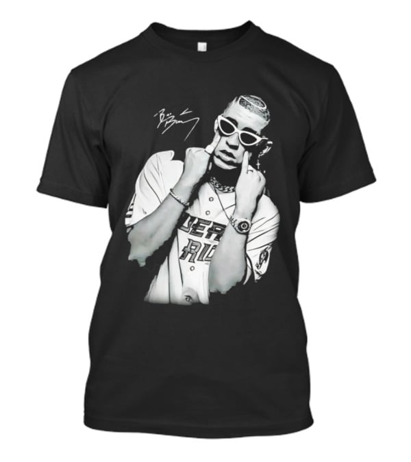 Benito Antonio Martinez Ocasio Bad Bunny Signature Puerto Rico Baseball Jersey Look T-Shirt