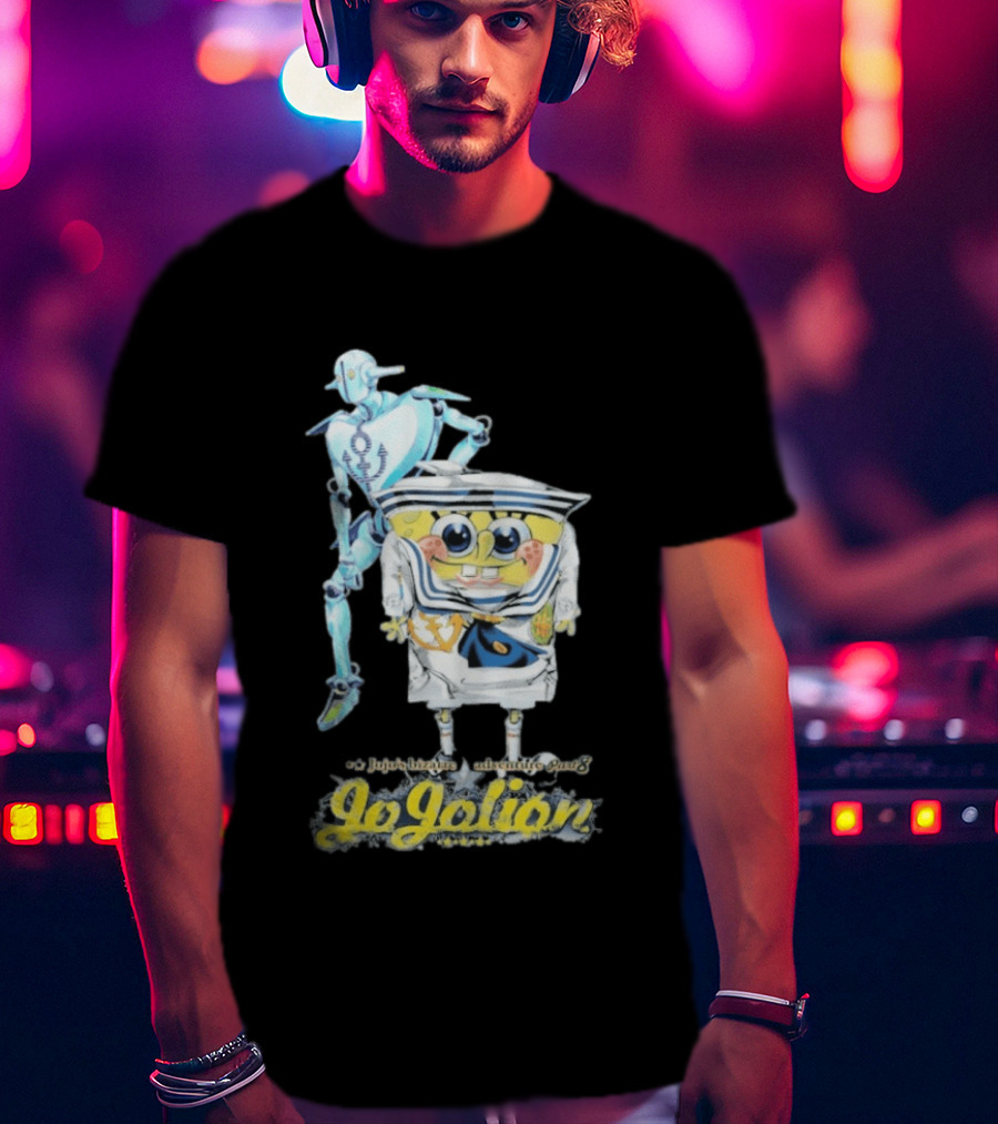 JoJolion SpongeBob Crossover With Robotic T-Shirt