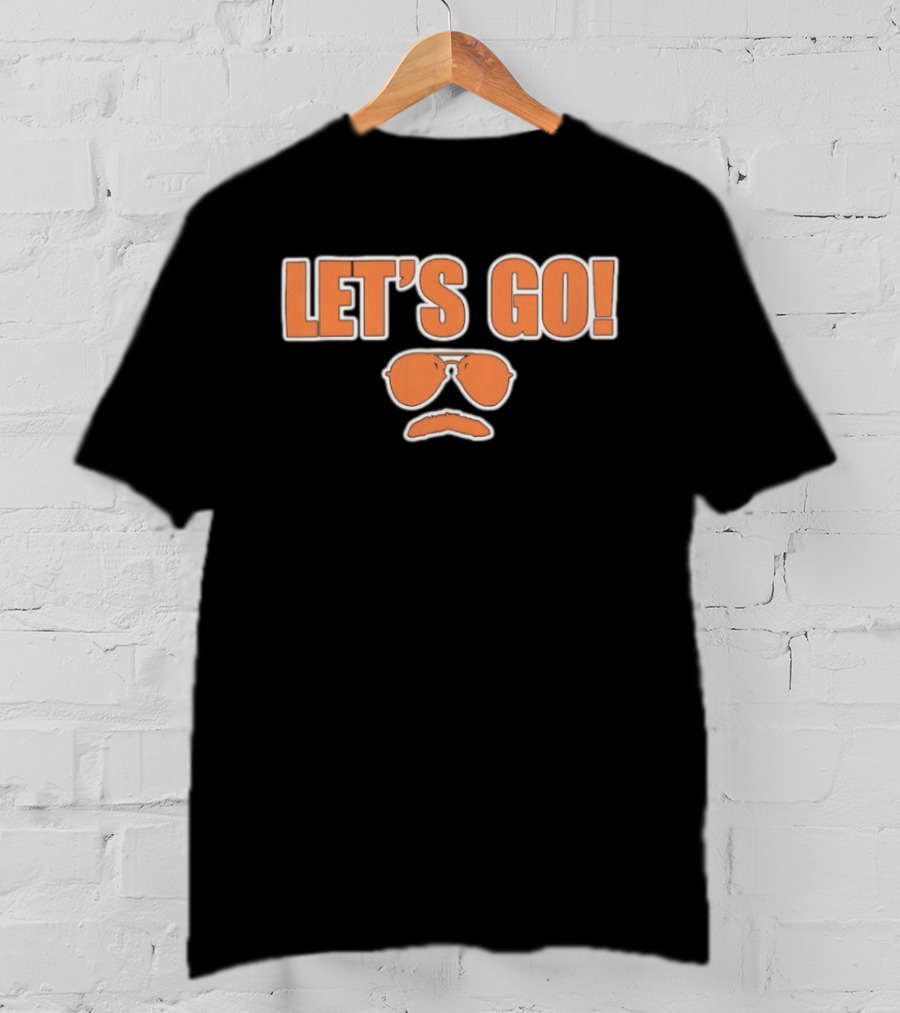 Dave Swerski Let's Go Orange Sunglasses Mustache T-Shirt